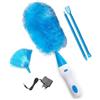 HUFACAI Spolverino Elettrico, Spolverino Elettrico rotante Ricaricabile 360° Rauotabile Duster piumino spolverare con prolunghe per casa, ufficio, Auto