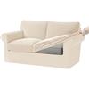 KYJSW Copridivano in Velluto 1/2/3/4 Posti, Copridivani Ektorp Elasticizzato Antiscivolo con Fodera Separata per Schienale E Federa per Cuscino (Avorio,X-Grande 2 Posti 5 PCS)