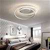 Dopa Plafoniera Da Soffitto LED 32W Da Interno Design Cerchio Spirale Bianco Lampada da soffitto IP20 (Luce fredda 6500K)