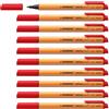 STABILO GREENpoint - Penna Ecosostenibile con punta in fibra - CO2 neutral - Confezione da 10 - Rosso