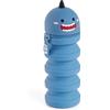 Back2Fun - Astuccio scuola 2 in 1 estensibile in silicone morbido, Portapenne retrattile con chiusura a zip, Design kawaii squalo