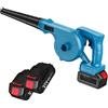 VOLTIX Soffiatore a Batteria, Soffiatore Foglie Elettrico 21V, soffiatore aspiratore a batteria con 2 Batteria e Caricabatteria