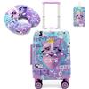 HTgroce 2pcs Set di Valigie per Bambina, Trolly con 4 Ruote Valigia per Bambini da Viaggio
