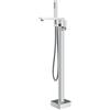 Mariner Lamborghini Vortex rubinetto vasca freestanding, per corpo incasso, VOR9991-CR+LEV002ALAT-CRIN, Lamborghini Vortex silver [Rubinetteria Bagno > Rubinetteria Vasca]