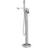 Mariner Lamborghini Vortex rubinetto vasca freestanding, per corpo incasso, VOR9991-CS+LEV002ALAT-CSNO, Lamborghini Vortex brushed silver [Rubinetteria Bagno > Rubinetteria Vasca]
