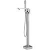 Mariner Lamborghini Vortex rubinetto vasca freestanding, per corpo incasso, VOR9991-CS+LEV002ALAT-CSBO, Lamborghini Vortex brushed silver [Rubinetteria Bagno > Rubinetteria Vasca]