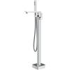 Mariner Lamborghini Vortex rubinetto vasca freestanding, incluso corpo incasso, VOR9991-CR+LEV002ALAT-CRBO+FIX0090TL, Lamborghini Vortex silver [Rubinetteria Bagno > Rubinetteria Vasca]