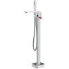 Mariner Lamborghini Vortex rubinetto vasca freestanding, incluso corpo incasso, VOR9991-CR+LEV002ALAT-CRFL+FIX0090TL, Lamborghini Vortex silver [Rubinetteria Bagno > Rubinetteria Vasca]