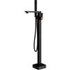 Mariner Lamborghini Vortex rubinetto vasca freestanding, incluso corpo incasso, VOR9991-NO+LEV002ALAT-NOFB+FIX0090TL, Lamborghini Vortex matt black [Rubinetteria Bagno > Rubinetteria Vasca]