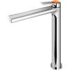 Mariner Lamborghini Vortex rubinetto lavabo con corpo del rubinetto rialzato, VOR9952-CR+LEV002-CRFB, Lamborghini Vortex silver [Rubinetteria Bagno > Rubinetteria Lavabo]
