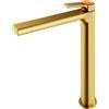 Mariner Lamborghini Vortex rubinetto lavabo con corpo del rubinetto rialzato, VOR9952-OB+LEV002-OBFB, Lamborghini Vortex brushed gold [Rubinetteria Bagno > Rubinetteria Lavabo]