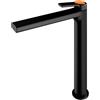 Mariner Lamborghini Vortex rubinetto lavabo con corpo del rubinetto rialzato, VOR9952-NO+LEV002-NOFB, Lamborghini Vortex matt black [Rubinetteria Bagno > Rubinetteria Lavabo]