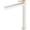 Mariner Lamborghini Vortex rubinetto lavabo con corpo del rubinetto rialzato, VOR9952-BO+LEV002-BOFB, Lamborghini Vortex arctic white [Rubinetteria Bagno > Rubinetteria Lavabo]