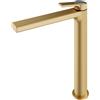 Mariner Lamborghini Vortex rubinetto lavabo con corpo del rubinetto rialzato, VOR9952-OS+LEV002-OSIN, Lamborghini Vortex noble gold [Rubinetteria Bagno > Rubinetteria Lavabo]