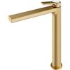 Mariner Lamborghini Vortex rubinetto lavabo con corpo del rubinetto rialzato, VOR9952-OS+LEV002-OSBO, Lamborghini Vortex noble gold [Rubinetteria Bagno > Rubinetteria Lavabo]