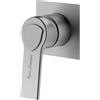 Mariner Lamborghini Vortex rubinetto doccia / rubinetto lavabo, per corpo incasso, VOR9911-CS+LEV002A-CSIN, Lamborghini Vortex brushed silver [Rubinetteria Bagno > Rubinetteria Doccia]