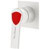 Mariner Lamborghini Vortex rubinetto doccia / rubinetto lavabo, per corpo incasso, VOR9911-BO+LEV002A-BOFL, Lamborghini Vortex arctic white [Rubinetteria Bagno > Rubinetteria Doccia]