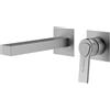 Mariner Lamborghini Vortex rubinetto lavabo a parete, per corpo incasso, VOR9911-CS+LEV002A-CSIN+BOQ0258-CSTL, Lamborghini Vortex brushed silver [Rubinetteria Bagno > Rubinetteria Lavabo]