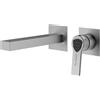 Mariner Lamborghini Vortex rubinetto lavabo a parete, per corpo incasso, VOR9911-CS+LEV002A-CSCA+BOQ0258-CSTL, Lamborghini Vortex brushed silver [Rubinetteria Bagno > Rubinetteria Lavabo]