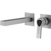 Mariner Lamborghini Vortex rubinetto lavabo a parete, per corpo incasso, VOR9911-CS+LEV002A-CSNO+BOQ0258-CSTL, Lamborghini Vortex brushed silver [Rubinetteria Bagno > Rubinetteria Lavabo]