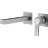 Mariner Lamborghini Vortex rubinetto lavabo a parete, per corpo incasso, VOR9911-CS+LEV002A-CSBO+BOQ0258-CSTL, Lamborghini Vortex brushed silver [Rubinetteria Bagno > Rubinetteria Lavabo]