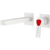 Mariner Lamborghini Vortex rubinetto lavabo a parete, per corpo incasso, VOR9911-BO+LEV002A-BOFL+BOQ0258-BOTL, Lamborghini Vortex arctic white [Rubinetteria Bagno > Rubinetteria Lavabo]