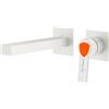 Mariner Lamborghini Vortex rubinetto lavabo a parete, per corpo incasso, VOR9911-BO+LEV002A-BOFB+BOQ0258-BOTL, Lamborghini Vortex arctic white [Rubinetteria Bagno > Rubinetteria Lavabo]
