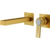 Mariner Lamborghini Vortex rubinetto lavabo a parete, per corpo incasso, VOR9911-OB+LEV002A-OBIN+INT0055-00TL+BOQ0258-OBTL, Lamborghini Vortex brushed gold [Rubinetteria Bagno > Rubinetteria Lavabo]