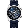 Stührling Original Orologio cronografo da uomo con cassa da 42 mm, cinturino in silicone, datario, resistente all'acqua