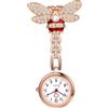 OIDEA Orologio da infermiera da donna con ape: orologio da infermiera oro rosa con cristallo perla analogico al quarzo con quadrante arabo, regalo per infermiere medico