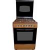 Lar.el Cucina LAREL marrone 60x60 4 fuochi con forno ELETTRICO metano o GPL, grill elettrico e coperchio IN VETRO
