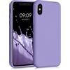 kwmobile Custodia Compatibile con Apple iPhone X Cover - Back Case per Smartphone in Silicone TPU - Protezione Gommata - lavanda lilla