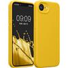 kwmobile Custodia Compatibile con Apple iPhone 17e / iPhone 16e Cover - Back Case per Smartphone in Silicone TPU - Protezione Gommata - Giallo radiante