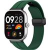 LanQii Silicone Cinturino per Xiaomi Redmi Watch 5/Watch 4/Xiaomi Smart Band 9 Pro/Smart Band 8 Pro, Magnetici Cinturini per Redmi Watch 5/Watch 4/Xiaomi Mi Band 9 Pro/Mi Band 8 Pro - Verde