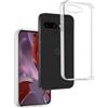 REY Pack 3X Cover in Gel TPU Trasparente per Google Pixel 9A, Ultra Sottile 0,33 mm, Morbido Flessibile, Custodia Silicone
