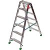 FACAL Scala in Alluminio Dupla Doppia Salita 5 Gradini Portata massima 150 Kg Altezza 130 cm - D-5