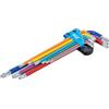 BGS 74462 | Serie di chiavi ad angolo | multicolore | extra lunghe | profilo a T (per Torx) con alesatura T10 - T50 | 9 pz.