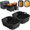 Cozary Accessori Friggitrice ad Aria 2 Pezzi,Doppia Faccia,Compatibili con Ninja Double Stack XL 9.5L SL400UK/AF400UK/AF300UK, Cookwise/Emerio Dual Zone 9L, Stillstern/Balter HL-900-8L