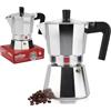 MAGEFESA Catual Caffettiera Italiana Moka 9 Tazze, in Alluminio Resistente e Leggero, Compatibile con Tutti I Tipi di Cucine, Inclusa Induzione
