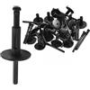 CGEAMDY 50 Pezzi Rivetti Ciechi Elementi Di Fissaggio, Rivetti Per Paraurti In Plastica, Auto Clip Per Modanature In Plastica, Paraurti Parafango Rivestimento In Plastica Modanatura Clip(Nero)