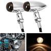JMTBNO 2x Indicatori di Direzione Moto luce Universali lampadina Luci Forma di Proiettile in Lega di Alluminio per Moto Cruiser Scooter Quad Dirt Bike
