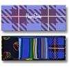 Happy Socks 4-Pack Navy Socks Set, colorati e divertenti, calzini per uomo e donna, Blu (36-40)