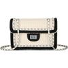 Ynport Crefreak Borse a Tracolla in Paglia da Donna Borsa a Tracolla Estiva Borsa da Spiaggia Clutch Quadrata Elegante Pochette Borsa a Tracolla con Patta Tessuta Borsa, Beige