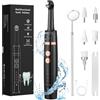 EMOCCI PRO Set di Sbiancamento Denti Rimuovi Tartaro Denti Kit Pulizia Denti Tartaro Smacchiatore Denti Lucidatrice Elettrica per Denti