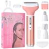ACWOO Rasoio Elettrico Donna, 4 in 1 Epilatore Senza Fili, Ricaricabile Epilatore viso, Depilatore Donna Multifunzione a Secco e Bagnato per Una Rasatura Delicata e Accurata, Impermeabile