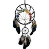Pretty Jolly 7 Chakra Albero della Vita Cacciatore di sogni Decorazione da parete con arcobaleno di cristallo di guarigione pietra fatta a mano piuma Nero DreamCatchers per camera da letto benedizione regalo di