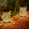 Bonsery Lanterna solare per esterni, Illuminazione per esterni, 2 pezzi, IP65, impermeabile, in metallo, da appendere, a LED, luce bianca calda, decorazione da giardino, ideale come regalo