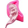 Chiyyak Stampo in silicone 3D per bambini, per dolci, cioccolato, dolci, cioccolato, angelo, per fai da te, cioccolato, sapone, artigianato