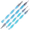 JUYA Quilling Utensili Scanalati con Testa Dell'acciaio Inossidabile (Blu, 4-pc set)