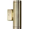 Licht-Erlebnisse Lampada da parete per esterni in ottone IP64 giardino terrazzo H: 21 cm GU10 2 luci nostalgiche Up Down Applique per esterni balcone terrazzo